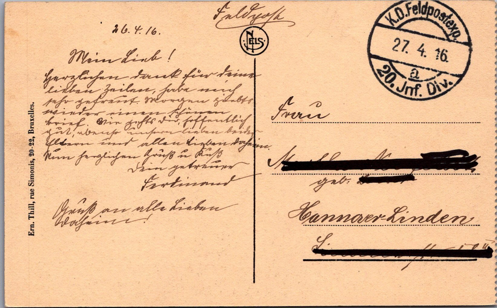 /Belgium/Places/BE_Place_1916_Orchies Le Beffrol UNC.jpg